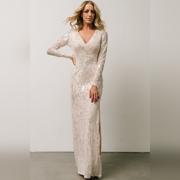 Baltic Born Ryan Dress - Nude & Silver - Picture 2 of 7